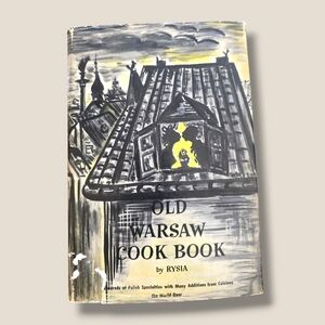 Old Warsaw Cook Book by - Black and Yellow Illustrated Cover